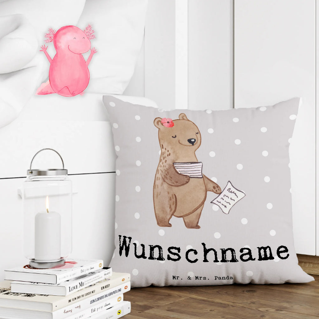 Personalised cushion office clerk Heart gift, gift idea, best, farewell gift, passing exam, anniversary, retirement, promotion, job start, sayings, funny, profession