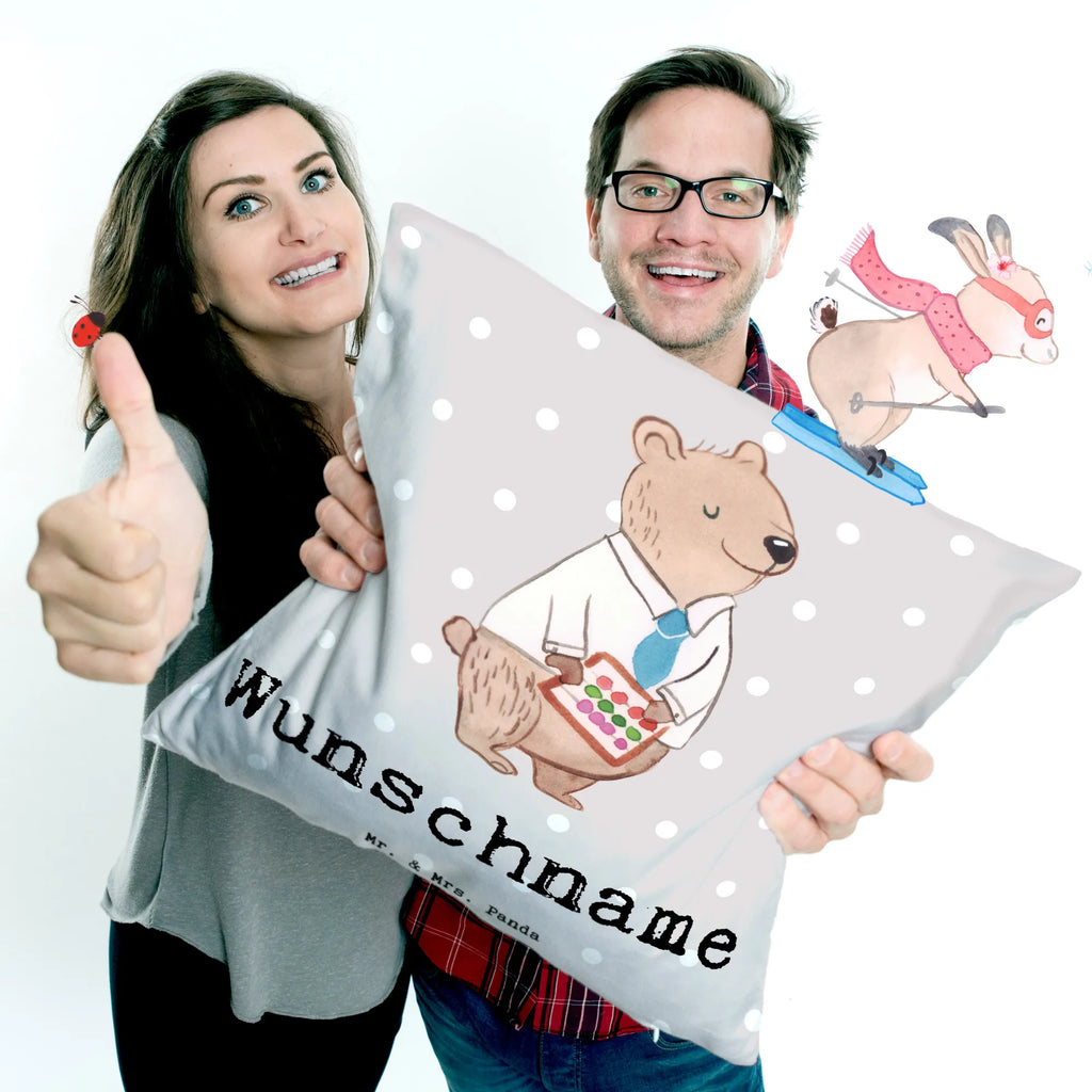 Personalised cushion Office clerk Heart gift, gift idea, best, farewell gift, passing exam, anniversary, retirement, promotion, job start, sayings, funny, profession