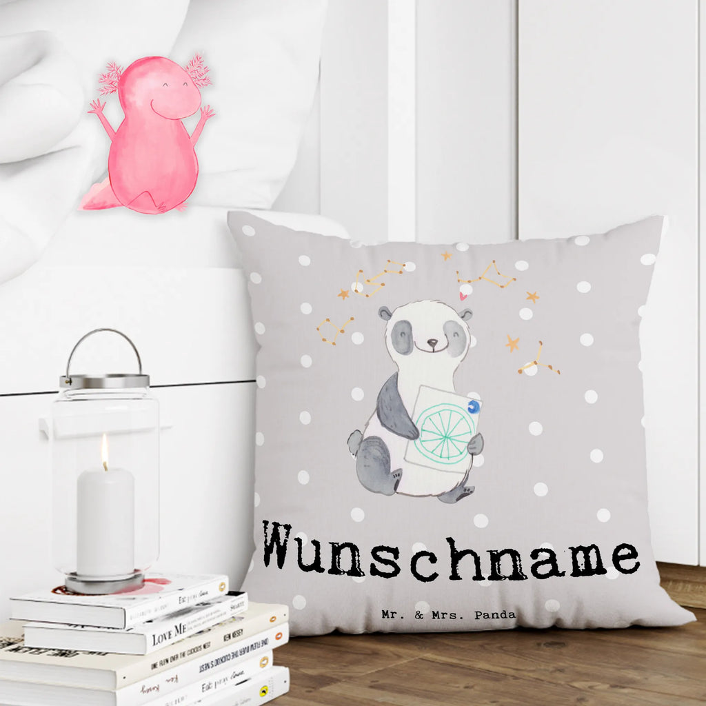 Personalisiertes Kissen Panda Astrologie Name, Wunschname, Bedrucken, Kissen, Kopfkissen, Personalisiert, Geschenk, Schenken, Sport, Sportart, Hobby, Danke, Dankeschön, Auszeichnung, Gewinn, Sportler, Astrologie, Horoskop, Sternbilder