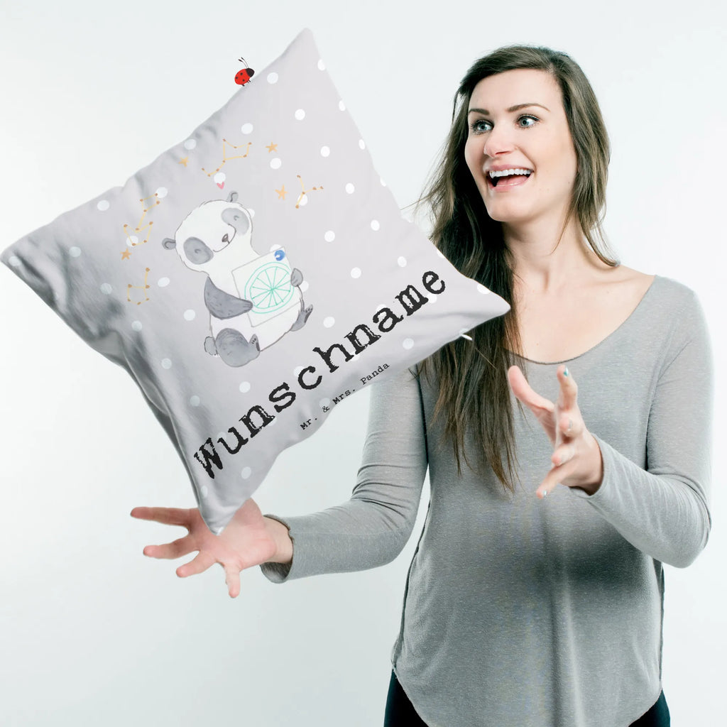 Personalisiertes Kissen Panda Astrologie Name, Wunschname, Bedrucken, Kissen, Kopfkissen, Personalisiert, Geschenk, Schenken, Sport, Sportart, Hobby, Danke, Dankeschön, Auszeichnung, Gewinn, Sportler, Astrologie, Horoskop, Sternbilder