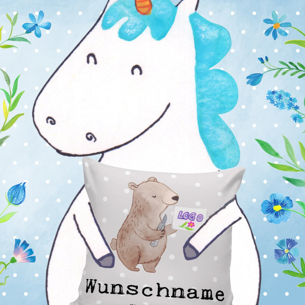 Personalizowana poduszka Projektant marketingu wizualnego serce Zawód, Wykształcenie, Jubileusz, Pożegnanie, Emerytura, Kolega, Koleżanka, Prezent, Dawać, Pracownik, Współpracownik, Firma, Dziękuję, Dziękuję bardzo