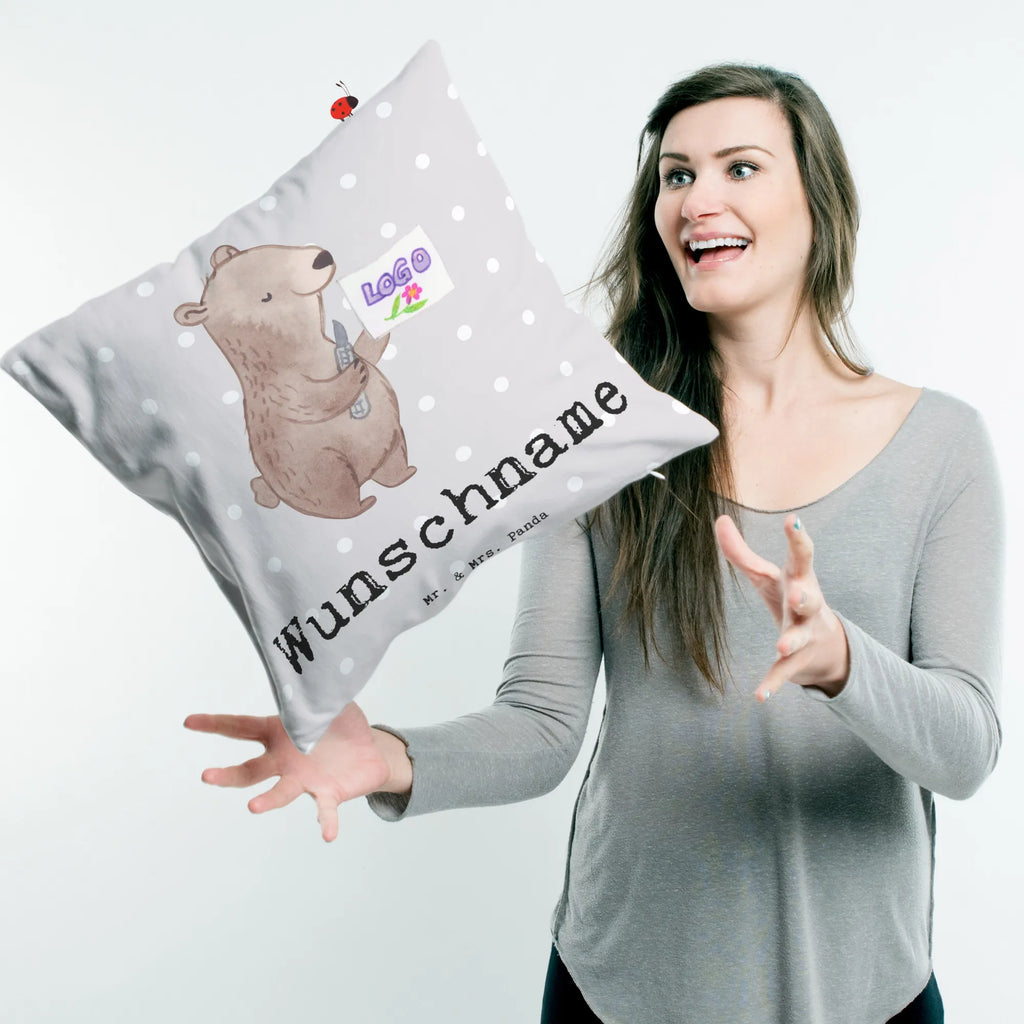 Personalizowana poduszka Projektant marketingu wizualnego serce Zawód, Wykształcenie, Jubileusz, Pożegnanie, Emerytura, Kolega, Koleżanka, Prezent, Dawać, Pracownik, Współpracownik, Firma, Dziękuję, Dziękuję bardzo