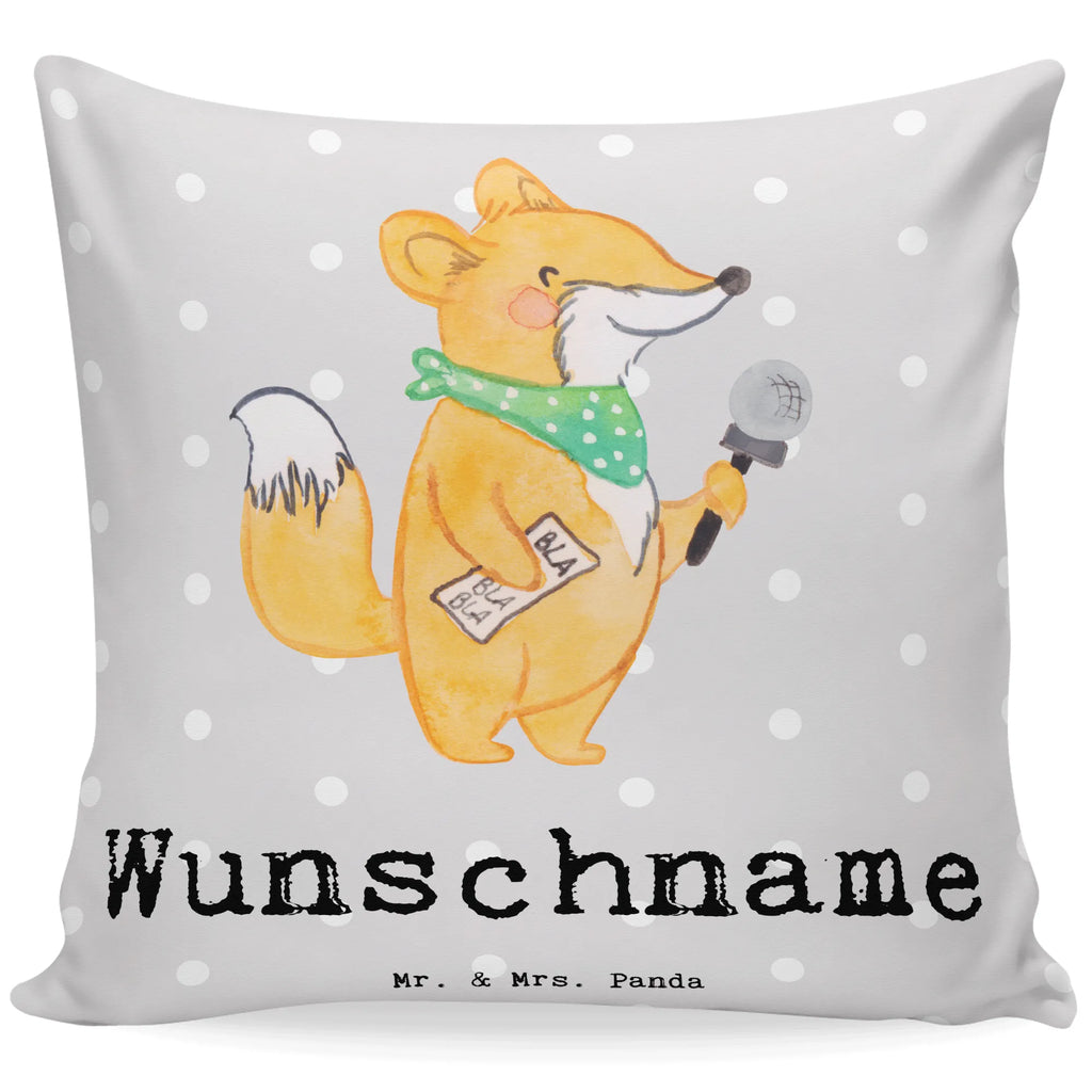 Personalised cushion Journalist Heart gift, gift idea, best, farewell gift, passing exam, anniversary, retirement, promotion, job start, sayings, funny, profession