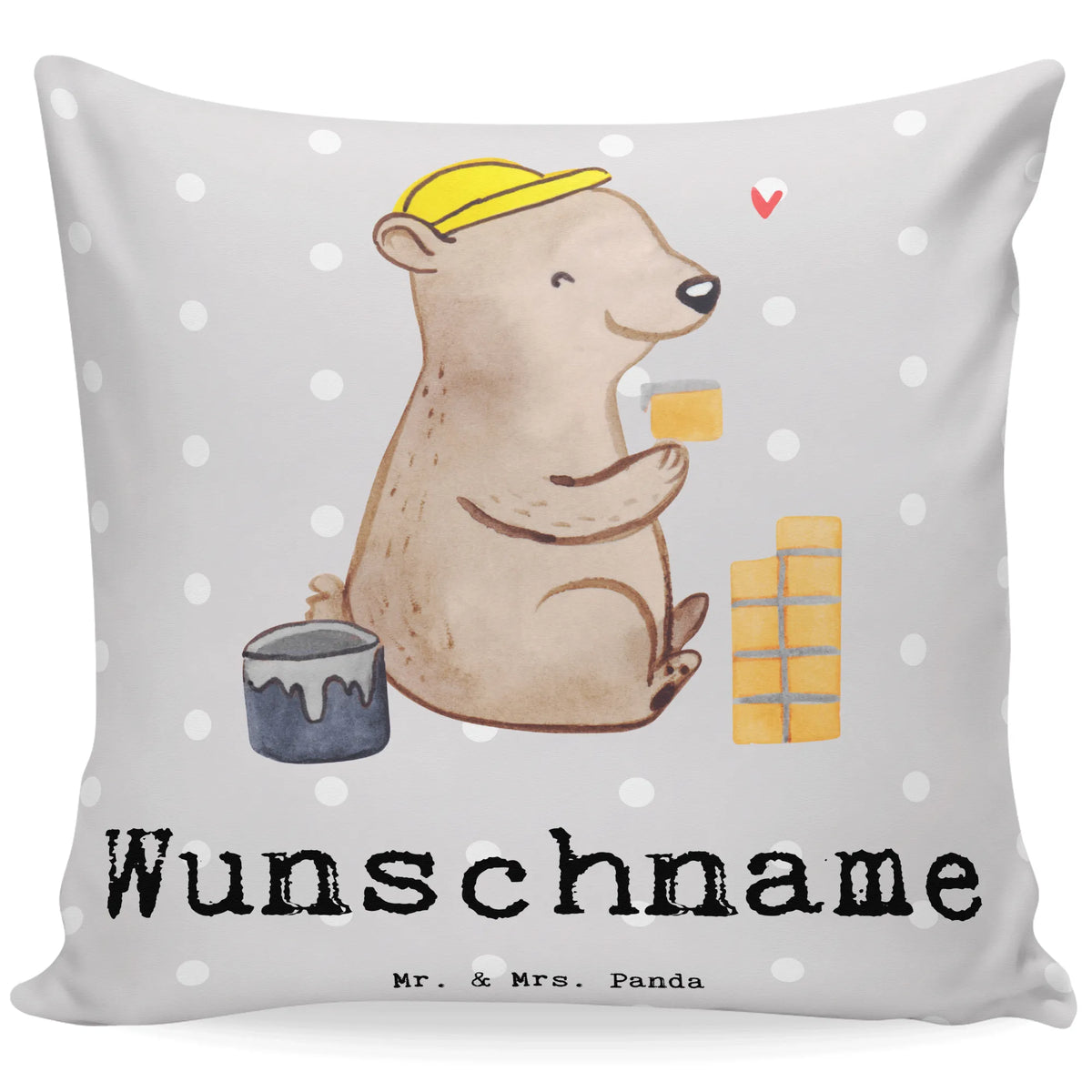 Personalizowana poduszka Murarz serce Zawód, Wykształcenie, Jubileusz, Pożegnanie, Emerytura, Kolega, Koleżanka, Prezent, Dawać, Pracownik, Współpracownik, Firma, Dziękuję, Dziękuję bardzo