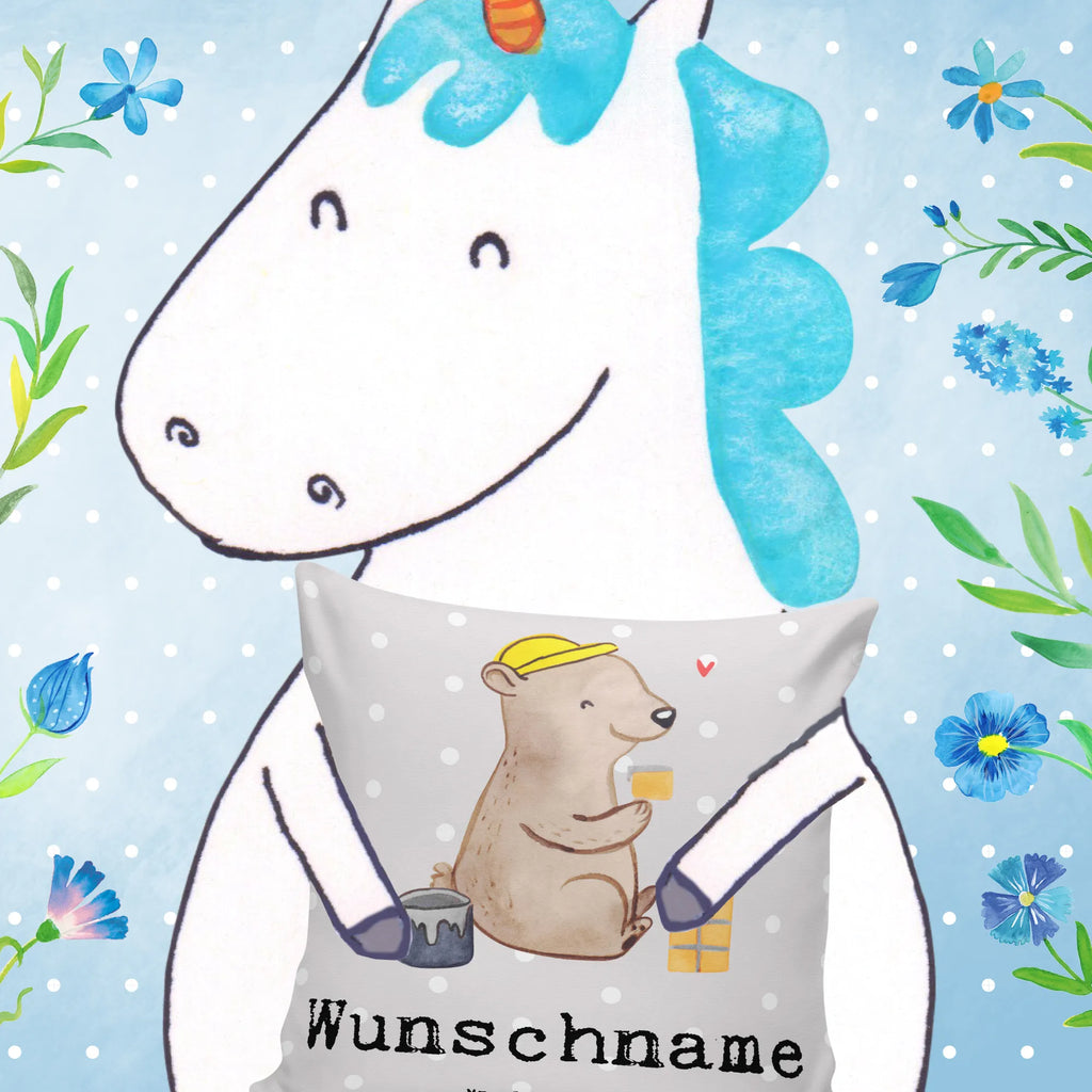 Personalised cushion bricklayer heart gift, gift idea, best, farewell gift, passing exam, anniversary, retirement, promotion, job start, sayings, funny, profession