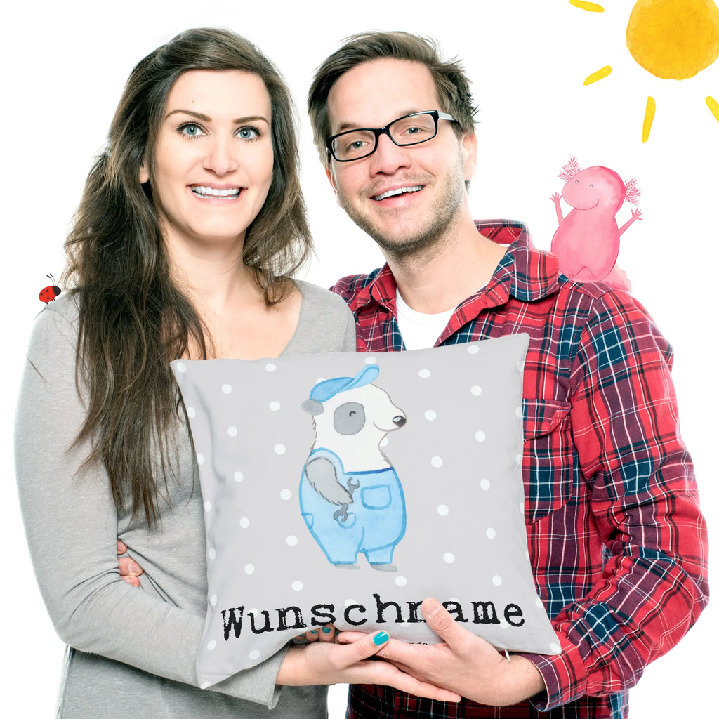 Personalisiertes Kissen Mechatroniker für Kältetechnik mit Herz Bedrucken, Personalisiert, Wunschname, Name, Kopfkissen, Kissen, Geschenk, Schenken, Jubiläum, Danke, Dankeschön, Beruf, Ausbildung, Abschied, Rente, Kollege, Kollegin, Arbeitskollege, Mitarbeiter, Firma, Mechatroniker für Kältetechnik, Gesellenprüfung