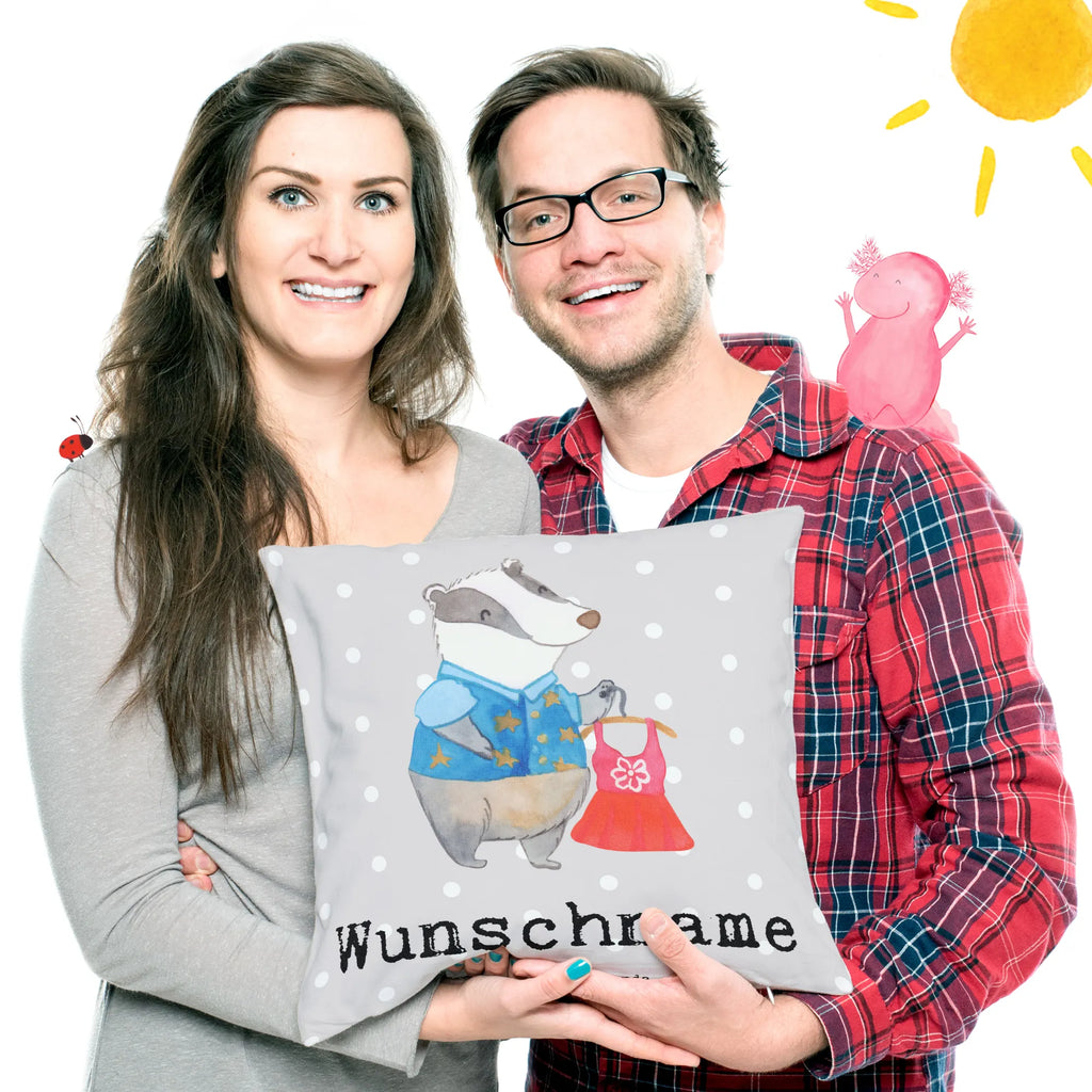 Personalisiertes Kissen Modeverkäufer mit Herz personalisiert, Name, Kopfkissen, Wunschname, bedrucken, Kissen, Beruf, Ausbildung, Jubiläum, Abschied, Rente, Kollege, Kollegin, Geschenk, Schenken, Arbeitskollege, Mitarbeiter, Firma, Danke, Dankeschön, Verkäufer, Fashion Store, Modeverkäufer