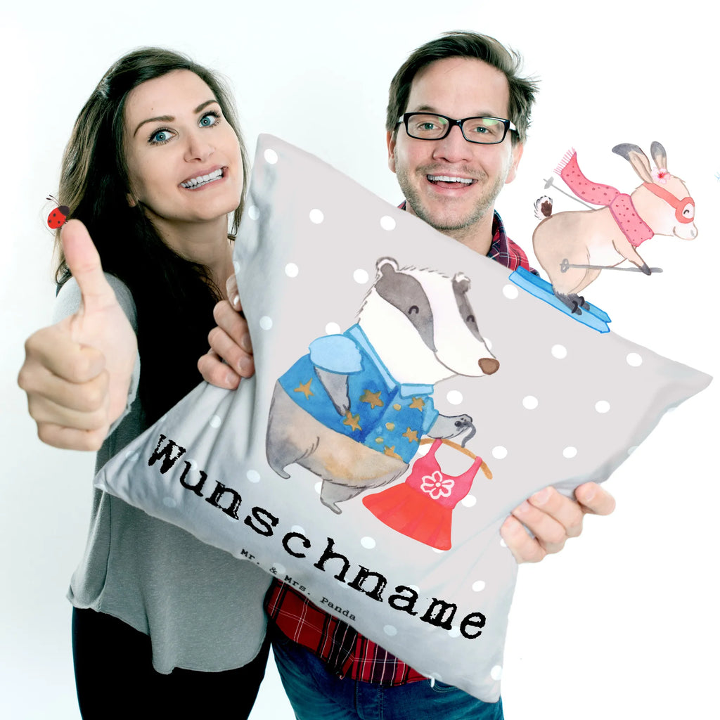 Personalisiertes Kissen Modeverkäufer mit Herz personalisiert, Name, Kopfkissen, Wunschname, bedrucken, Kissen, Beruf, Ausbildung, Jubiläum, Abschied, Rente, Kollege, Kollegin, Geschenk, Schenken, Arbeitskollege, Mitarbeiter, Firma, Danke, Dankeschön, Verkäufer, Fashion Store, Modeverkäufer