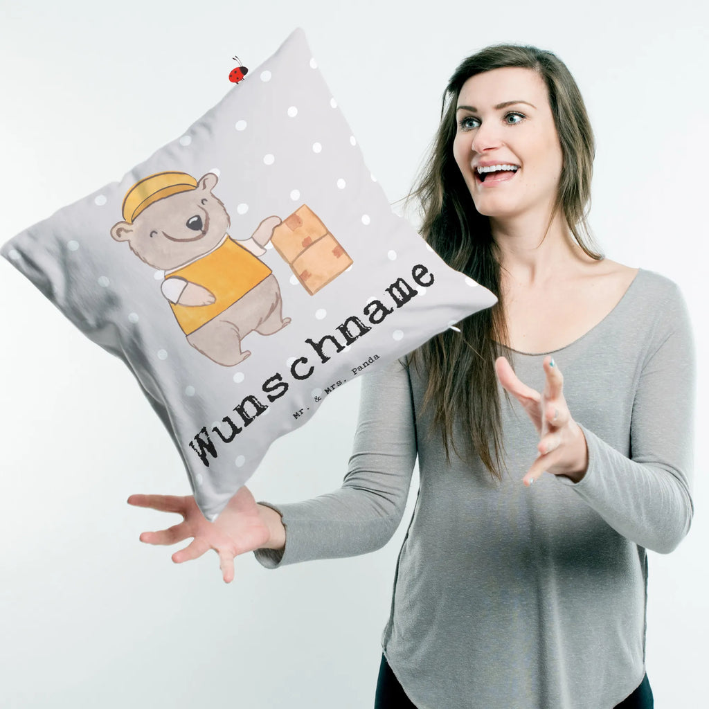 Personalised cushion Package Delivery Person heart gift, gift idea, best, farewell gift, passing exam, anniversary, retirement, promotion, job start, sayings, funny, profession