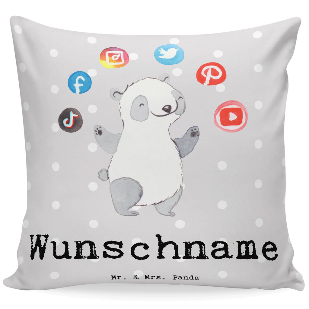 Personalised cushion Social Media Manager heart gift, gift idea, best, farewell gift, passing exam, anniversary, retirement, promotion, job start, sayings, funny, profession