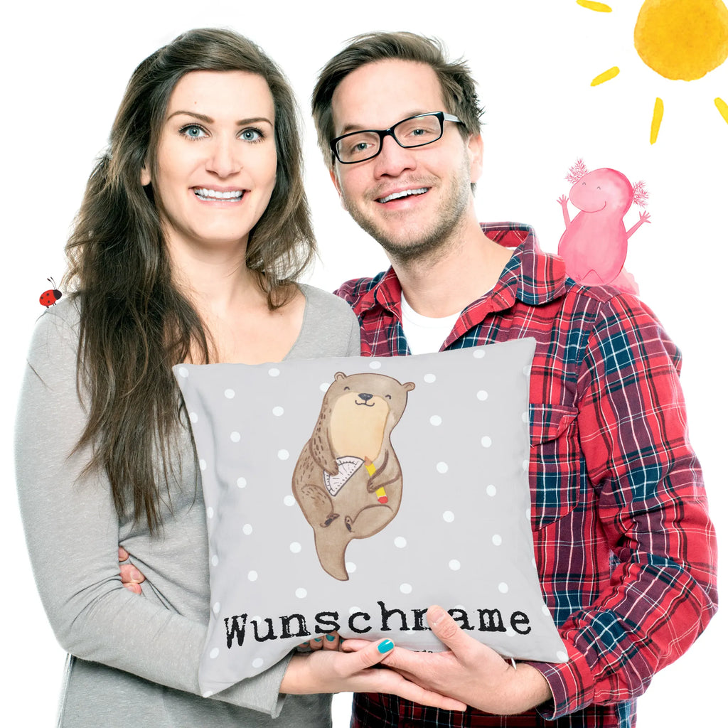 Personalisiertes Kissen Technischer Zeichner mit Herz Kopfkissen, Kissen, Wunschname, Name, Bedrucken, Personalisiert, Geschenk, Schenken, Jubiläum, Danke, Dankeschön, Beruf, Ausbildung, Abschied, Rente, Kollege, Kollegin, Arbeitskollege, Mitarbeiter, Firma