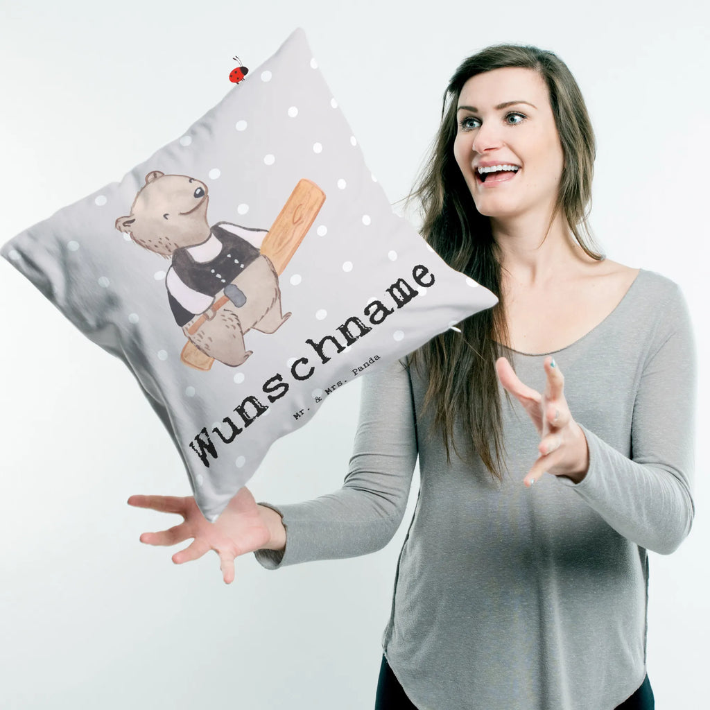 Personalisiertes Kissen Zimmermann mit Herz Kopfkissen, personalisiert, Kissen, Wunschname, Name, bedrucken, Beruf, Ausbildung, Jubiläum, Abschied, Rente, Kollege, Kollegin, Geschenk, Schenken, Arbeitskollege, Mitarbeiter, Firma, Danke, Dankeschön