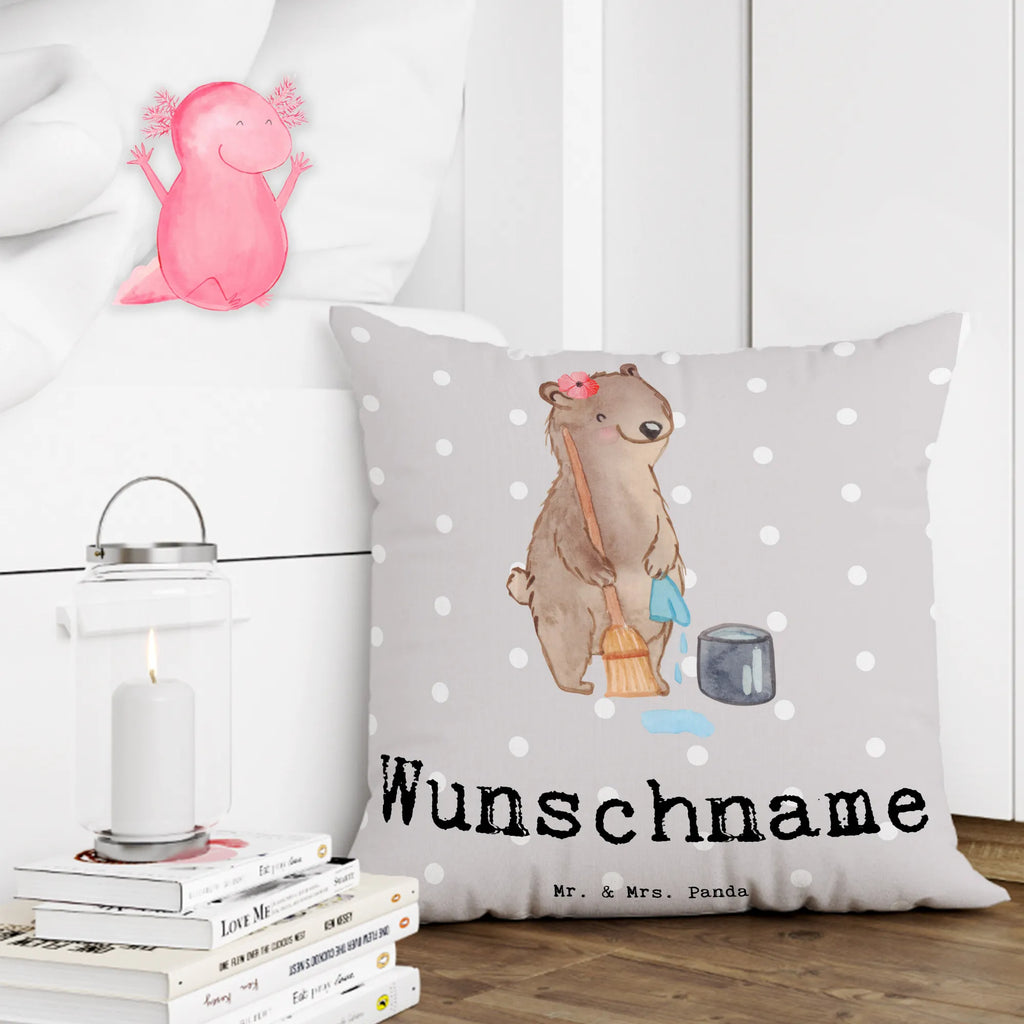 Personalised cushion Cleaning Staff Heart gift, gift idea, best, farewell gift, passing exam, anniversary, retirement, promotion, job start, sayings, funny, profession