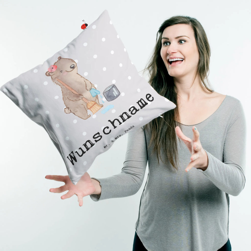 Personalised cushion Cleaning Staff Heart gift, gift idea, best, farewell gift, passing exam, anniversary, retirement, promotion, job start, sayings, funny, profession