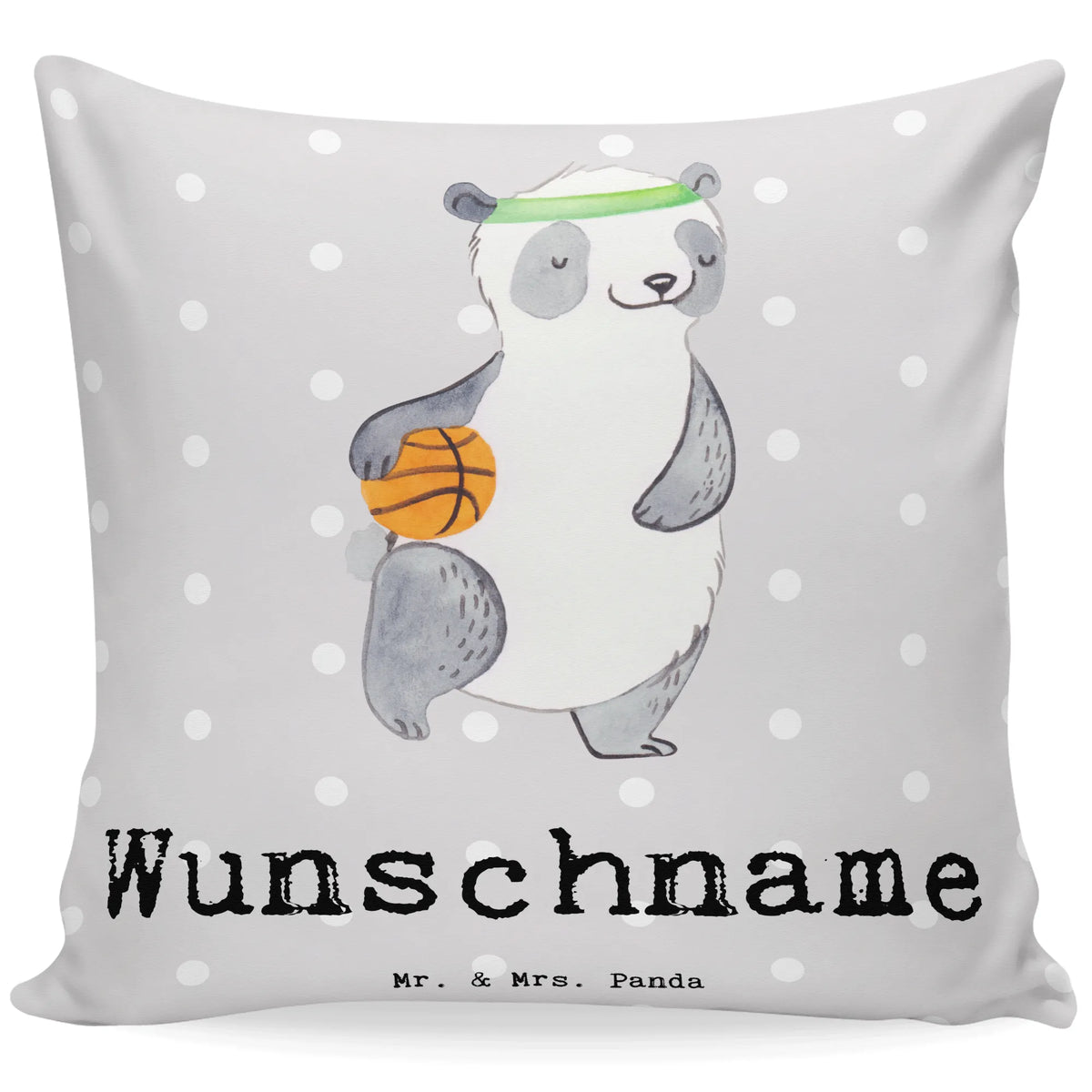 Personalizowana poduszka Panda koszykówka Prezent, Sport, Dyscyplina sportowa, Hobby, Darować, Dziękuję, Dzięki, Wyróżnienie, Wygrana, Sportowiec