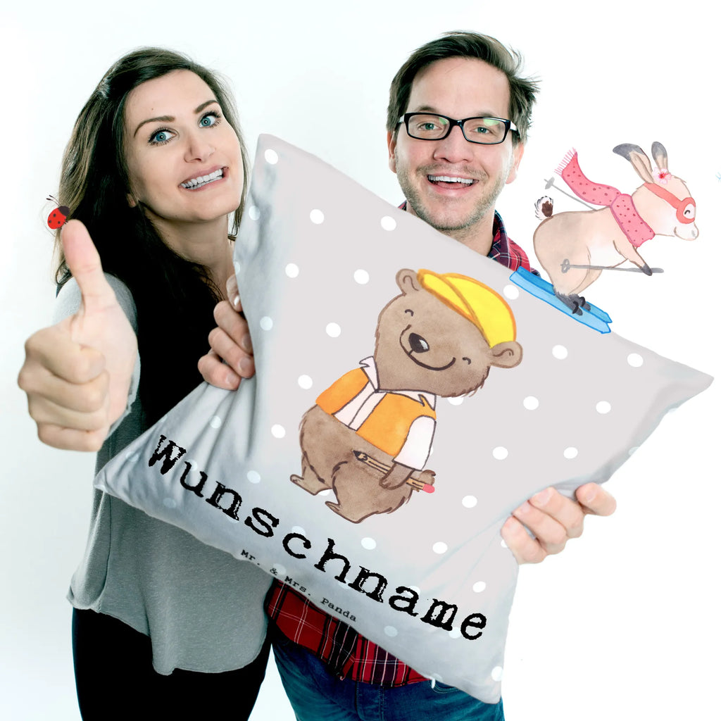 Personalizowana poduszka Inżynier budowlany serce Zawód, Wykształcenie, Jubileusz, Pożegnanie, Emerytura, Kolega, Koleżanka, Prezent, Dawać, Pracownik, Współpracownik, Firma, Dziękuję, Dziękuję bardzo