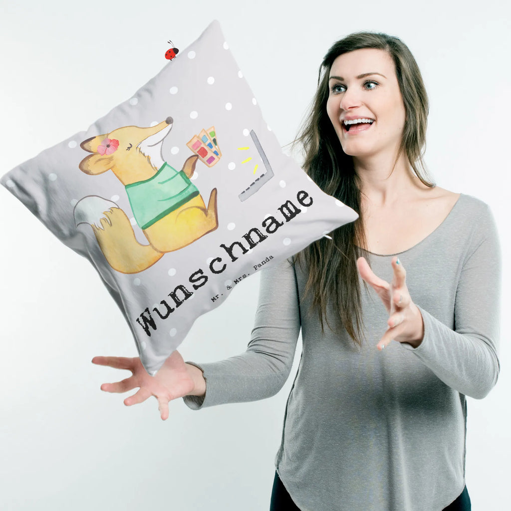 Personalised cushion media designer heart gift, gift idea, best, farewell gift, passing exam, anniversary, retirement, promotion, job start, sayings, funny, profession