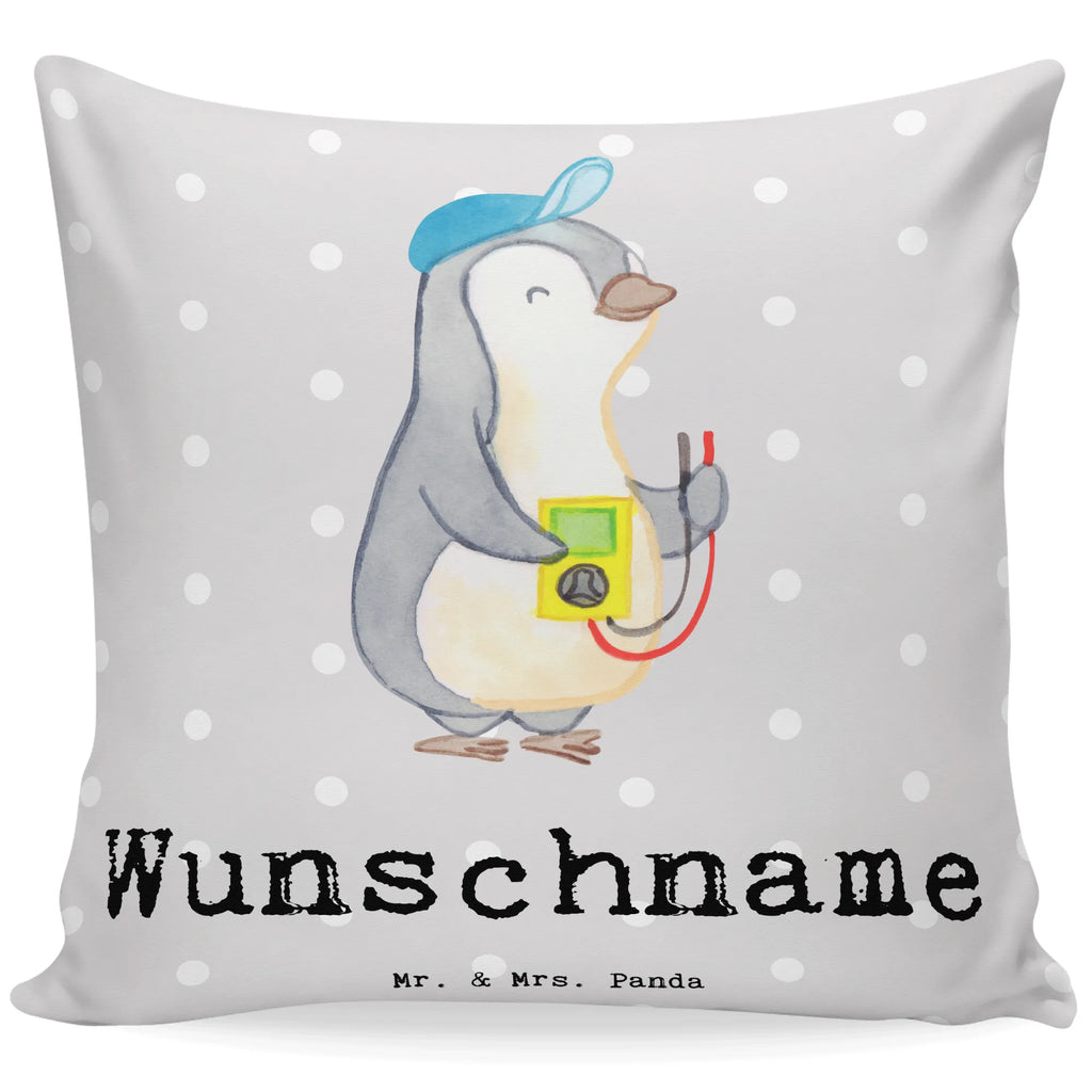 Personalised cushion Electrician heart gift, gift idea, best, farewell gift, passing exam, anniversary, retirement, promotion, job start, sayings, funny, profession