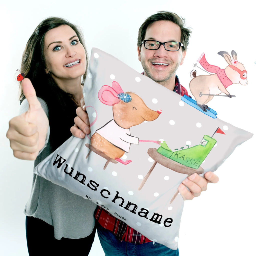 Personalised cushion cashier heart gift, gift idea, best, farewell gift, passing exam, anniversary, retirement, promotion, job start, sayings, funny, profession