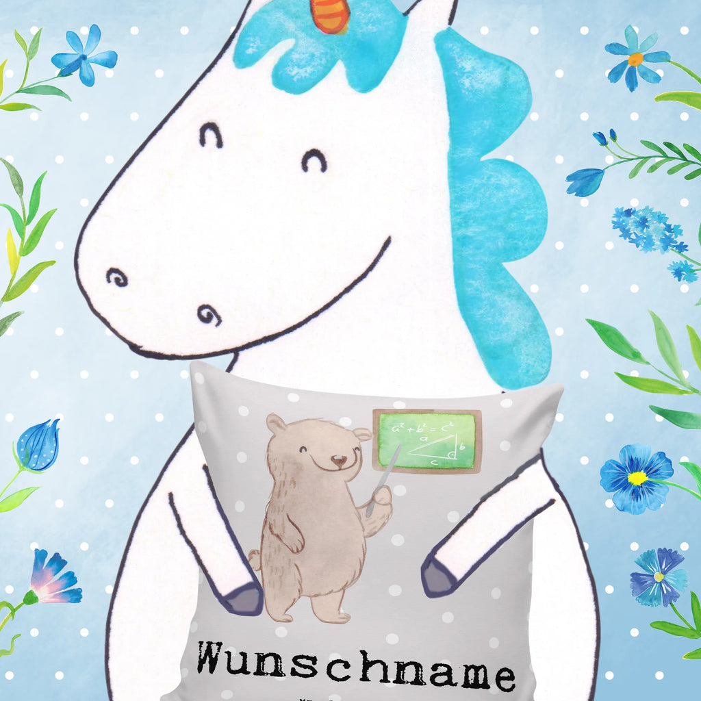 Personalised cushion math teacher heart gift, gift idea, best, farewell gift, passing exam, anniversary, retirement, promotion, job start, sayings, funny, profession