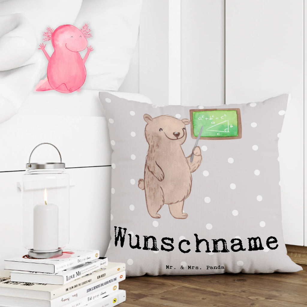 Personalised cushion math teacher heart gift, gift idea, best, farewell gift, passing exam, anniversary, retirement, promotion, job start, sayings, funny, profession