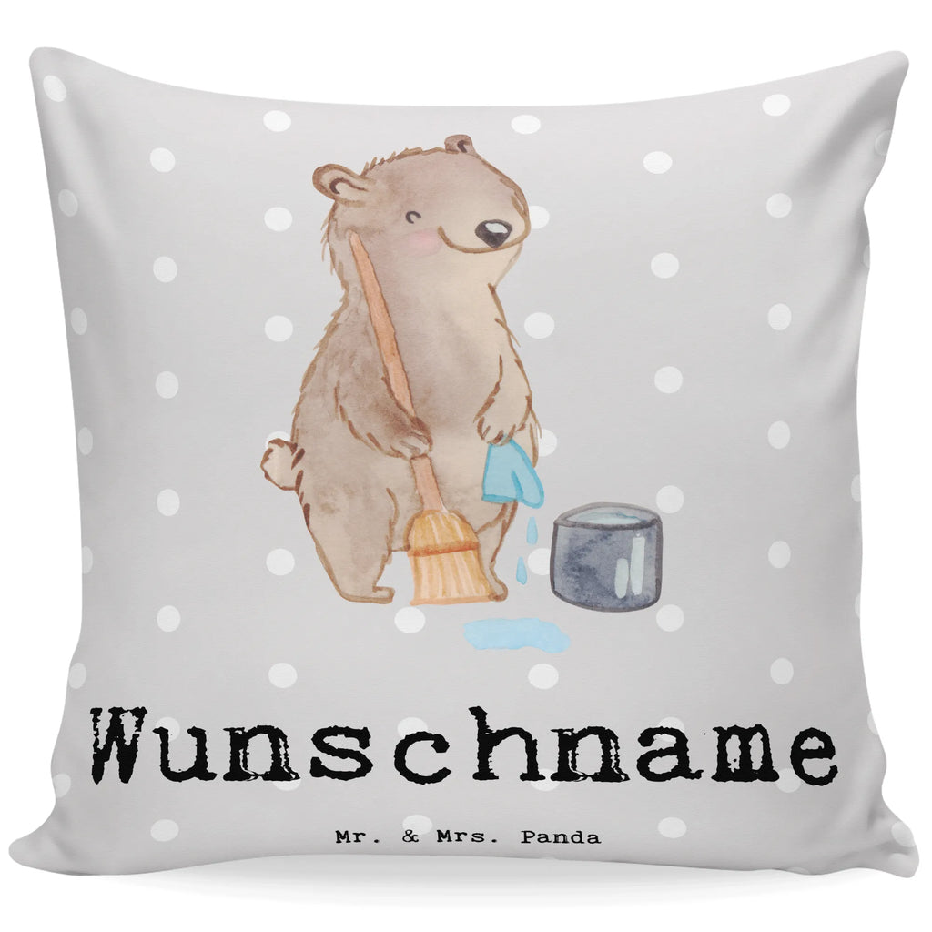 Personalisiertes Kissen Reinigungskraft mit Herz Personalisiert, Bedrucken, Wunschname, Kissen, Kopfkissen, Name, Geschenk, Schenken, Jubiläum, Danke, Dankeschön, Beruf, Ausbildung, Abschied, Rente, Kollege, Kollegin, Arbeitskollege, Mitarbeiter, Firma