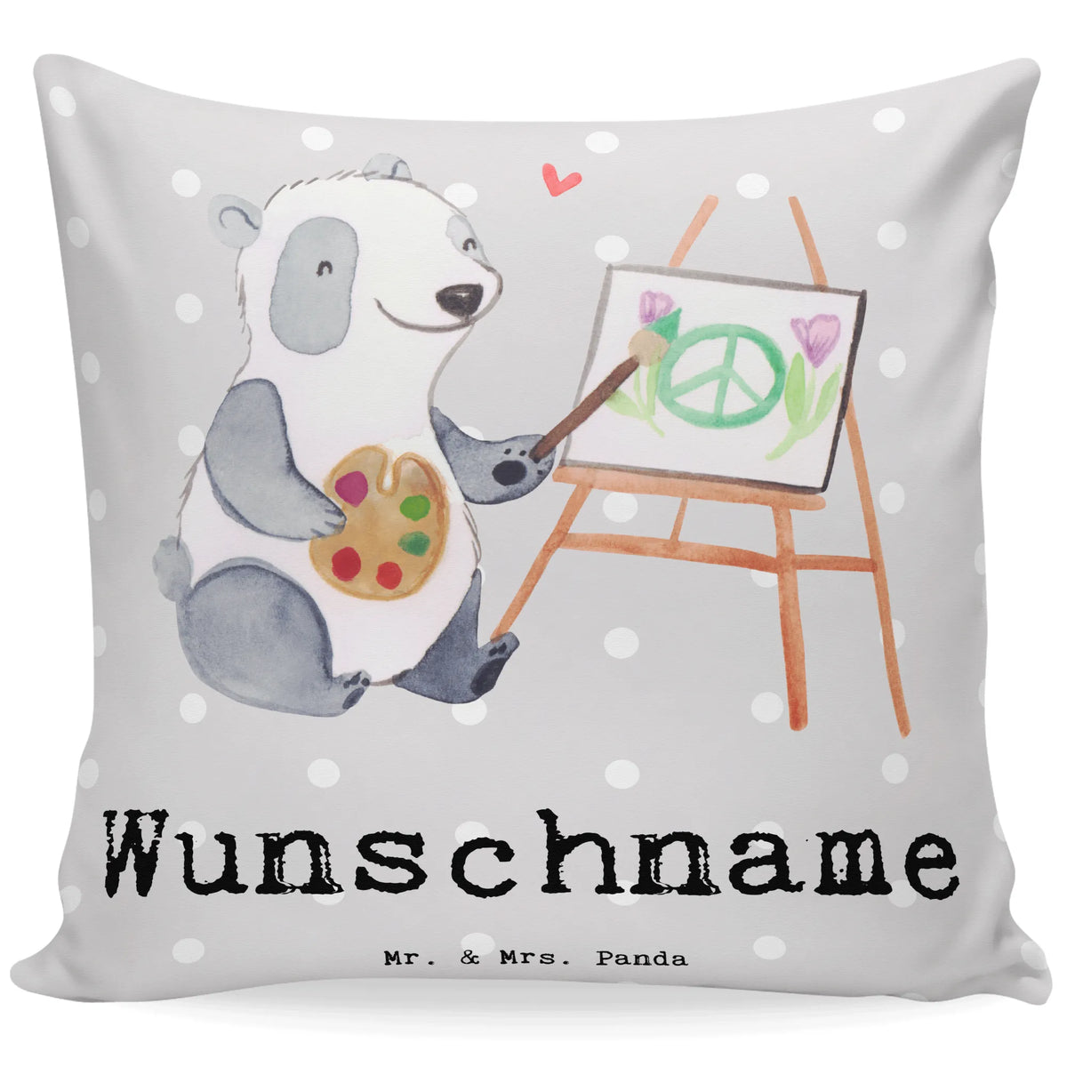 Personalizowana poduszka Artysta serce Zawód, Wykształcenie, Jubileusz, Pożegnanie, Emerytura, Kolega, Koleżanka, Prezent, Dawać, Pracownik, Współpracownik, Firma, Dziękuję, Dziękuję bardzo