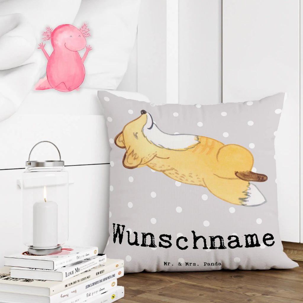Personalised cushion Fox crunches Gift, sport, hobby, giving, thank you, award, profit, athlete, fitness, Crunches, gym, crunches
