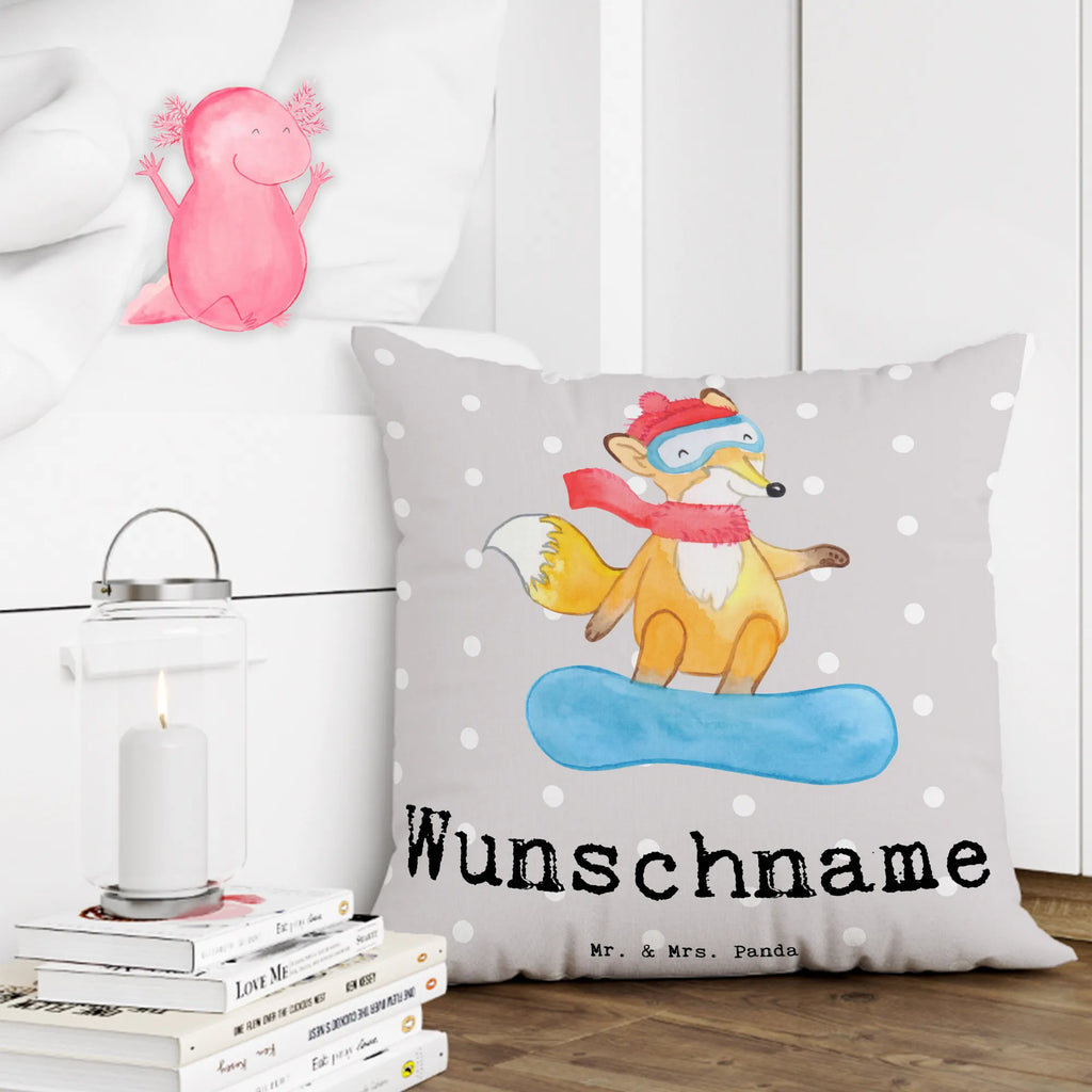 Personalised cushion Hare snowboarding Gift, sport, hobby, giving, thank you, award, profit, athlete, snowboarding, winter vacation, Snowboard, snowboard school, winter sports