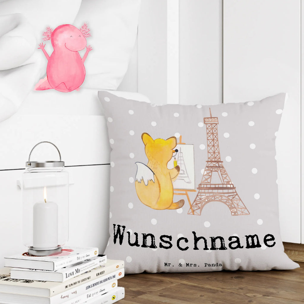 Personalised cushion Fox Urban sketching Gift, sport, hobby, giving, thank you, award, profit, athlete, artist, drawing, drawing school, Urban sketching, painting