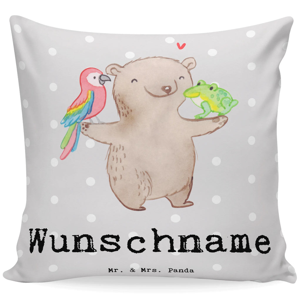 Personalisiertes Kissen Tierpfleger mit Herz Kopfkissen, Name, bedrucken, Wunschname, Kissen, personalisiert, Beruf, Ausbildung, Jubiläum, Abschied, Rente, Kollege, Kollegin, Geschenk, Schenken, Arbeitskollege, Mitarbeiter, Firma, Danke, Dankeschön