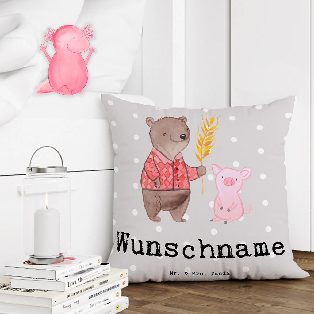 Personalised cushion Farmer heart gift, gift idea, best, farewell gift, passing exam, anniversary, retirement, promotion, job start, sayings, funny, profession