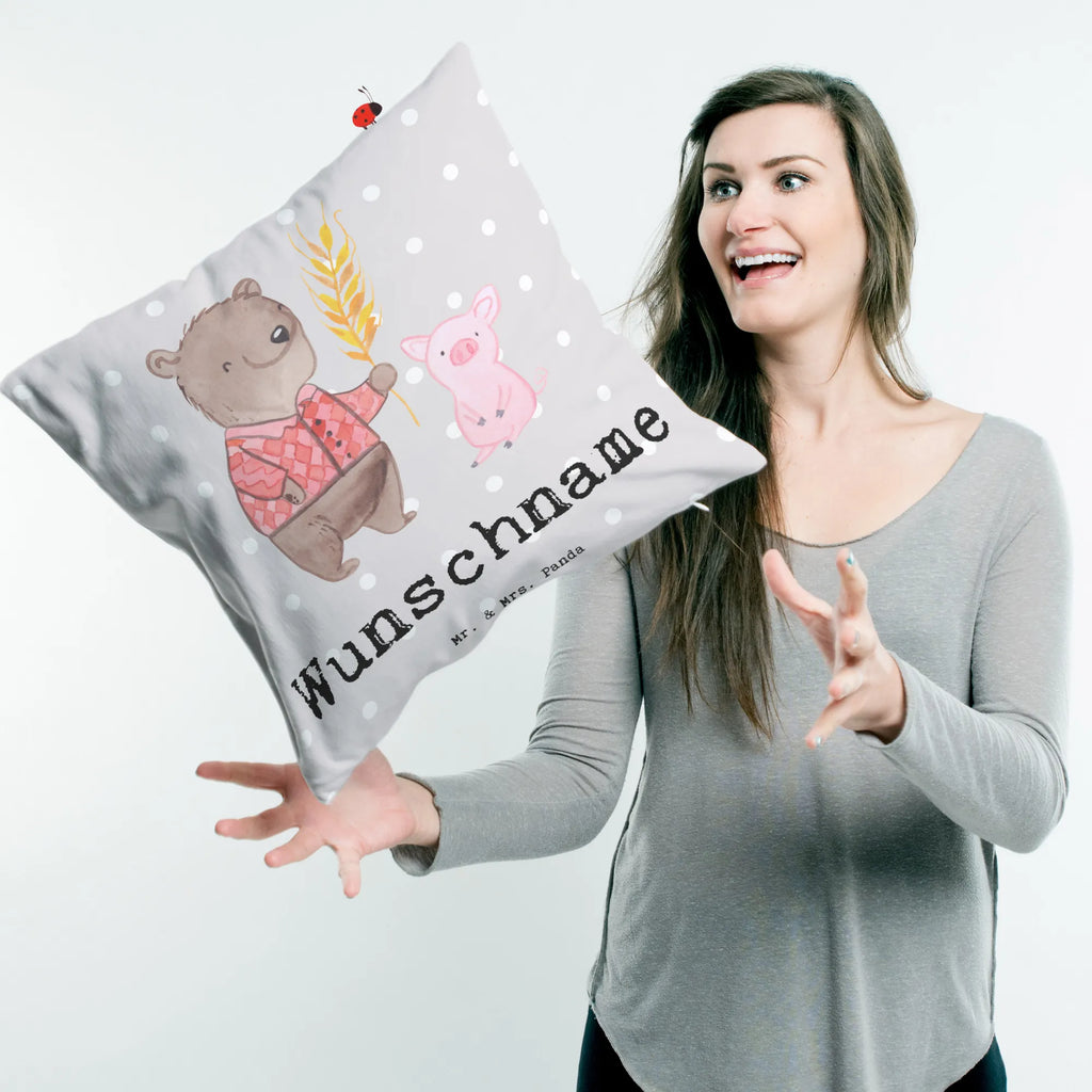 Personalised cushion Farmer heart gift, gift idea, best, farewell gift, passing exam, anniversary, retirement, promotion, job start, sayings, funny, profession