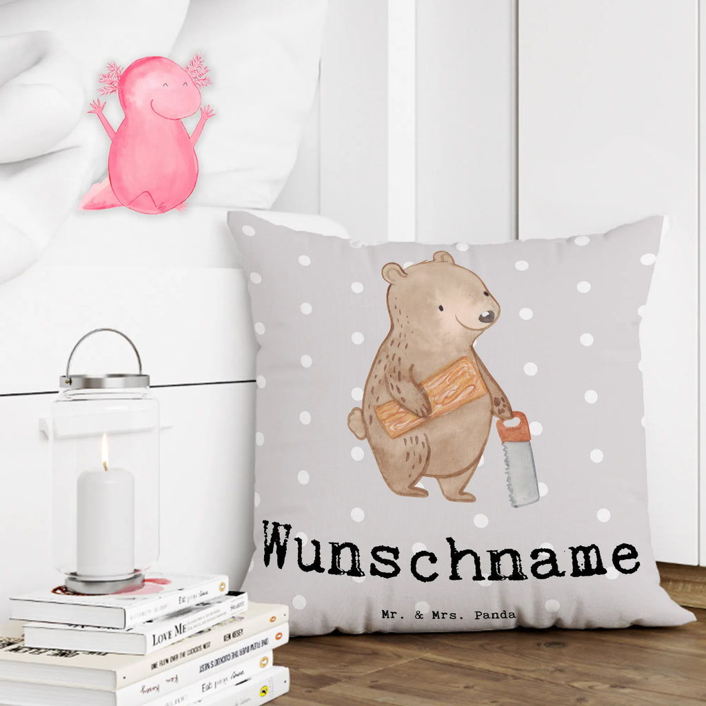 Personalizowana poduszka Stolarz serce Zawód, Wykształcenie, Jubileusz, Pożegnanie, Emerytura, Kolega, Koleżanka, Prezent, Dawać, Pracownik, Współpracownik, Firma, Dziękuję, Dziękuję bardzo