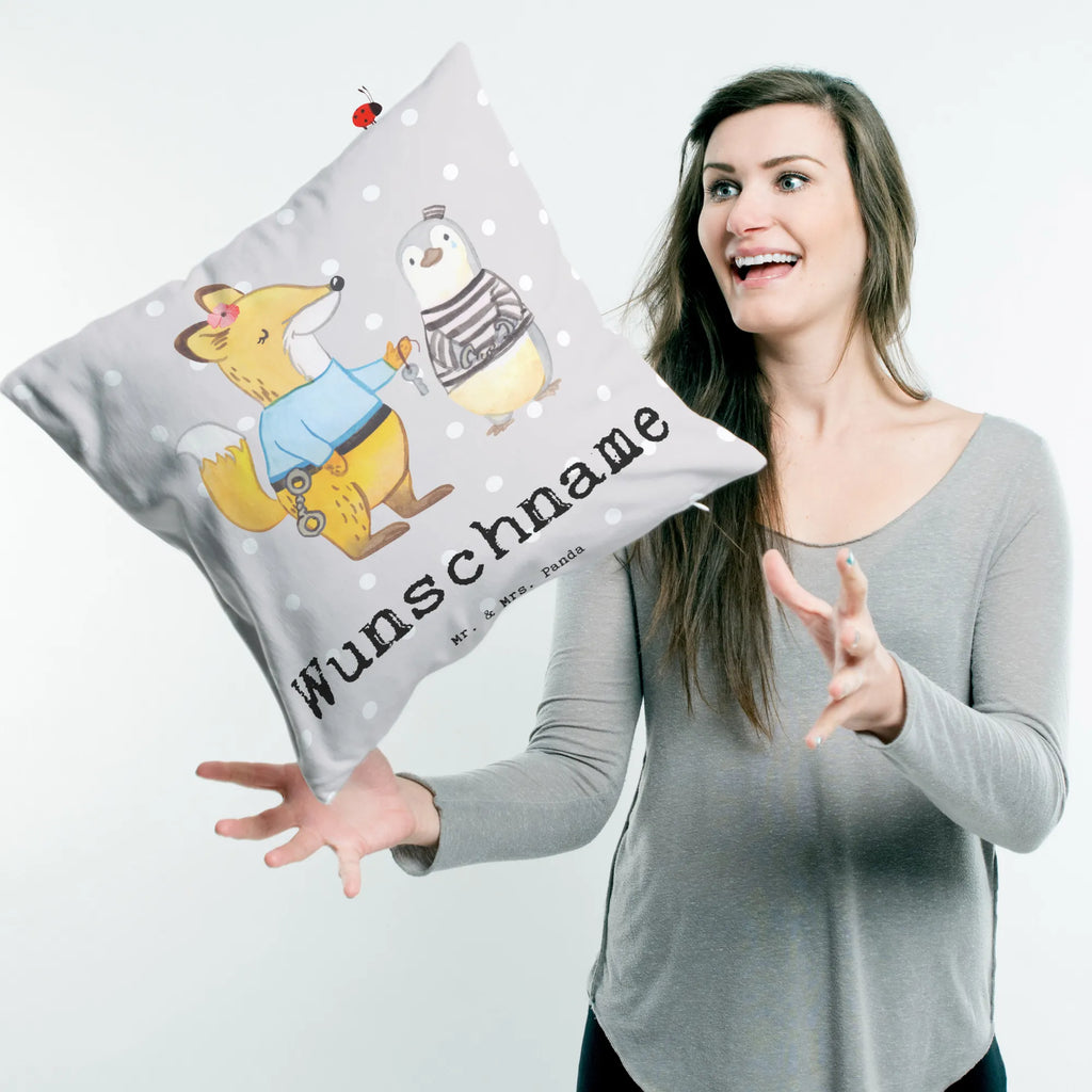 Personalised cushion Correctional officer Heart gift, gift idea, best, farewell gift, passing exam, anniversary, retirement, promotion, job start, sayings, funny, profession