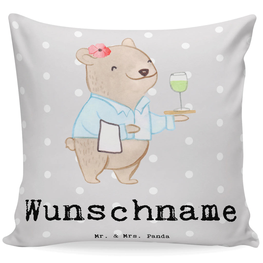 Personalised cushion Waitress heart gift, gift idea, best, farewell gift, passing exam, anniversary, retirement, promotion, job start, sayings, funny, profession