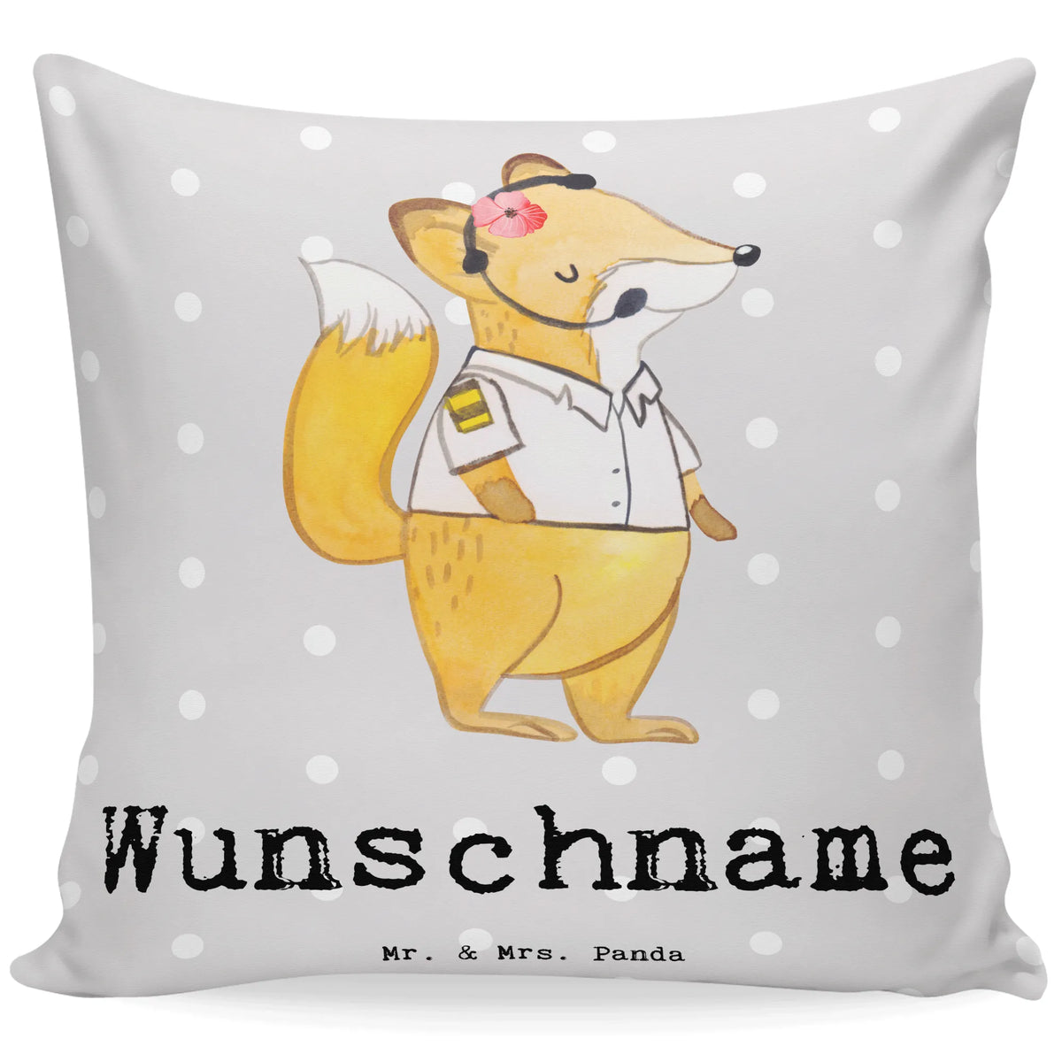 Personalised cushion female pilot Heart gift, gift idea, best, farewell gift, passing exam, anniversary, retirement, promotion, job start, sayings, funny, profession