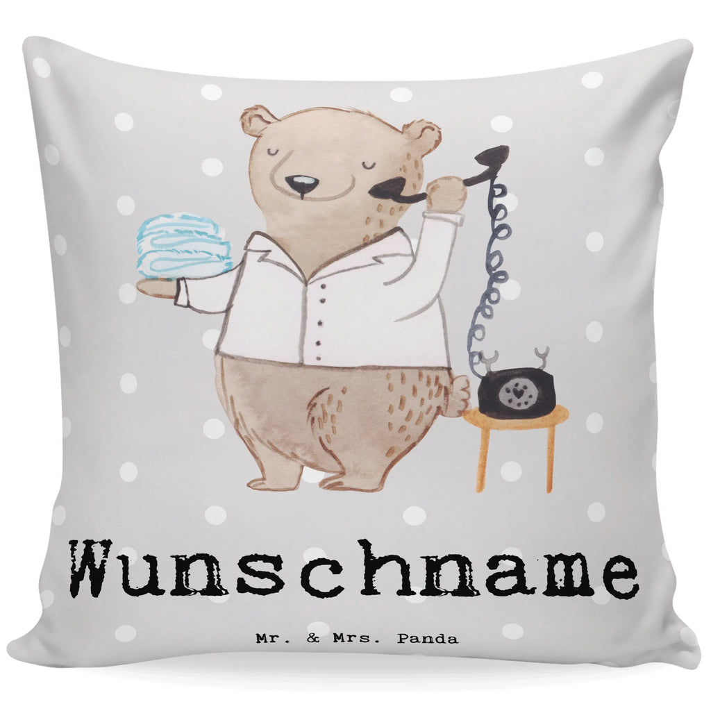 Personalisiertes Kissen Hotelfachmann mit Herz Name, bedrucken, Kopfkissen, Wunschname, personalisiert, Kissen, Beruf, Ausbildung, Jubiläum, Abschied, Rente, Kollege, Kollegin, Geschenk, Schenken, Arbeitskollege, Mitarbeiter, Firma, Danke, Dankeschön, Hotelier, Hoteleröffnung, Hotelfachangestellter, Hotelkaufmann, Hotelfachmann