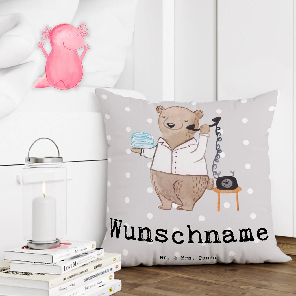 Personalisiertes Kissen Hotelfachmann mit Herz Name, bedrucken, Kopfkissen, Wunschname, personalisiert, Kissen, Beruf, Ausbildung, Jubiläum, Abschied, Rente, Kollege, Kollegin, Geschenk, Schenken, Arbeitskollege, Mitarbeiter, Firma, Danke, Dankeschön, Hotelier, Hoteleröffnung, Hotelfachangestellter, Hotelkaufmann, Hotelfachmann