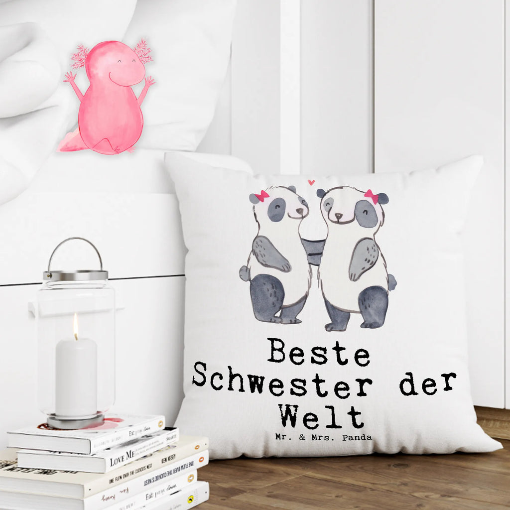 Cushion panda best sister in the world sofa, fluffy, settee, Pillow, 40x40, 40 x 40, soft, cushion, couch, bedroom, bed, pad, pillows, pillow case, for, thank you, gift, giving, birthday, birthday present, gift idea, souvenir, make you happy, gift tip, Children, Sisters, Sister, Love, Gift, Daughter, Best, Trifle, Family, Siblings