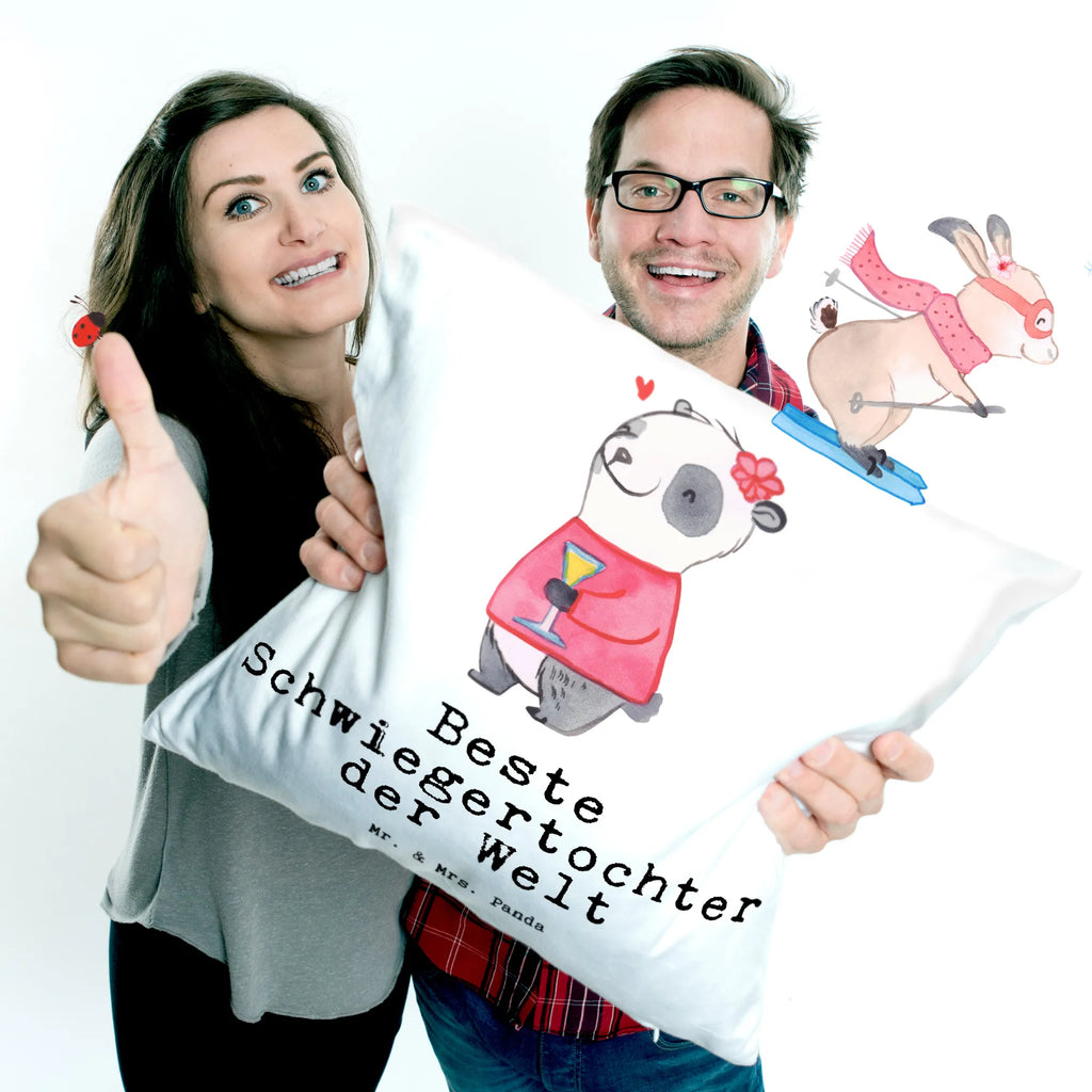 Cushion panda Best daughter in law in the world pillow case, cushion, couch, 40x40, sofa, fluffy, soft, bed, 40 x 40, pad, settee, Pillow, bedroom, pillows, for, thank you, gift, giving, birthday, birthday present, gift idea, souvenir, make you happy, gift tip, wife, son&#39;s wife, wedding, Daughter in law, by marriage, daughter