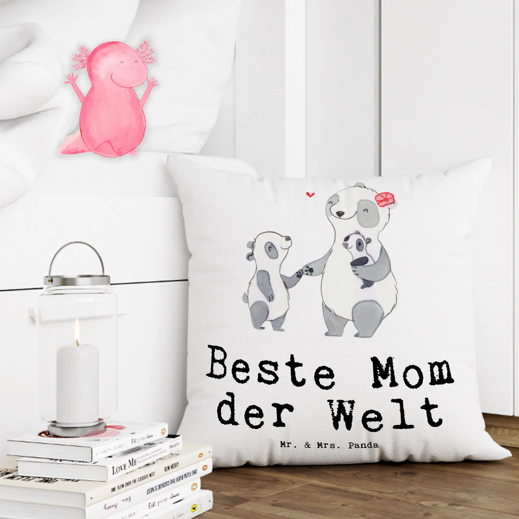 Cushion panda best mom in the world bed, bedroom, fluffy, cushion, settee, pillows, sofa, soft, Pillow, 40x40, pillow case, couch, pad, 40 x 40, for, thank you, gift, giving, birthday, birthday present, gift idea, souvenir, make you happy, gift tip, Daughter, Thanks, Thank You, Mother&#39;s Day, Mother, Super Mom, Mama, Best, Mommy, Mom, Mutti, Best Mom, Son, Ma