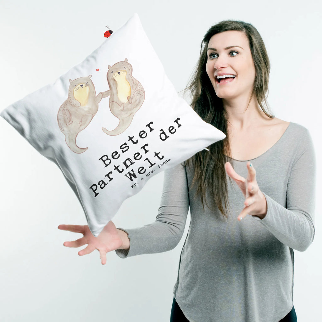 Cushion otter Best partner in the world bedroom, pillow case, sofa, cushion, bed, fluffy, 40x40, couch, 40 x 40, soft, Pillow, pad, settee, pillows, for, thank you, gift, giving, birthday, birthday present, gift idea, souvenir, make you happy, gift tip, boyfriend, couple, significant other, Wife, Woman, Man, Partner, Husband. Girlfriend, love, Spouse