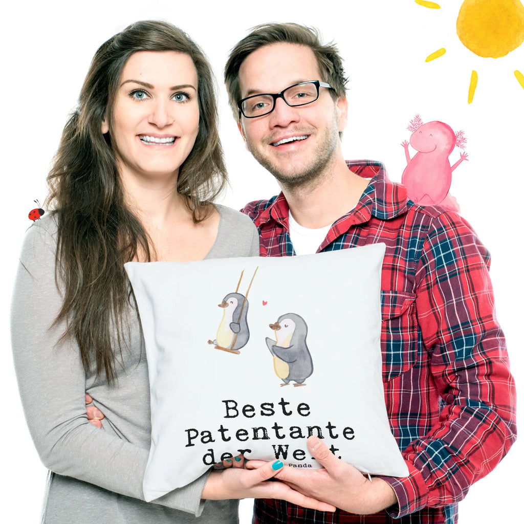 Cushion penguin Best godmother in the world soft, pillows, bed, Pillow, cushion, 40 x 40, settee, bedroom, fluffy, couch, sofa, pad, pillow case, 40x40, for, thank you, gift, giving, birthday, birthday present, gift idea, souvenir, make you happy, gift tip, family, favorite aunt, Godmother, nephew, little thing, christening partner, niece, godfather aunt, baptism