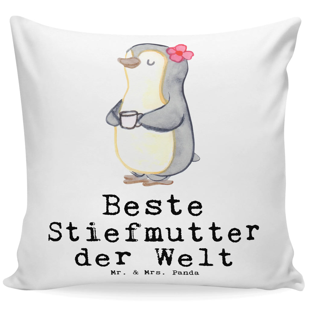 40x40 Kissen Pinguin Beste Stiefmutter der Welt Sofakissen, Zierkissen, Kissen, Couchkissen, Dekokissen Sofa, Dekokissen 40x40, Kopfkissen, Kissen 40x40 Waschbar, Kopfkissen 40x40, Kissenbezug 40x40, sofakissen, Kissenbezüge, Dekokissen, Kissenhülle 40x40, Kissen 40x40, sitzkissen, Motivkissen, Sofakissen 40x40, Kissenhülle, für, Dankeschön, Geschenk, Schenken, Geburtstag, Geburtstagsgeschenk, Geschenkidee, Danke, Bedanken, Mitbringsel, Freude machen, Geschenktipp, Mama, Muttertag, Mutter, Tochter, Sohn, Mami, Beste, Stiefmama, Stief Mutter, Mutti, Stiefmutter