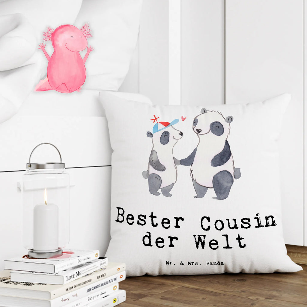 40x40 poduszka Panda Najlepszy kuzyn na świecie dla, Dziękuję, Prezent, Wręczyć, Urodziny, Prezent urodzinowy, Pomysł na prezent, Podziękować, Upominek, Sprawić radość, Tip na prezent