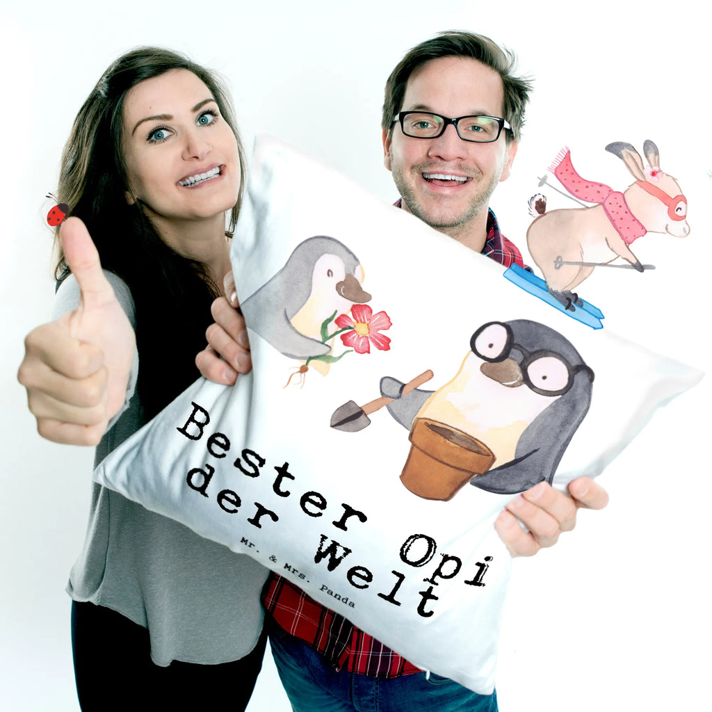 40x40 poduszka Pingwin Najlepszy dziadek na świecie dla, Dziękuję, Prezent, Wręczyć, Urodziny, Prezent urodzinowy, Pomysł na prezent, Podziękować, Upominek, Sprawić radość, Tip na prezent