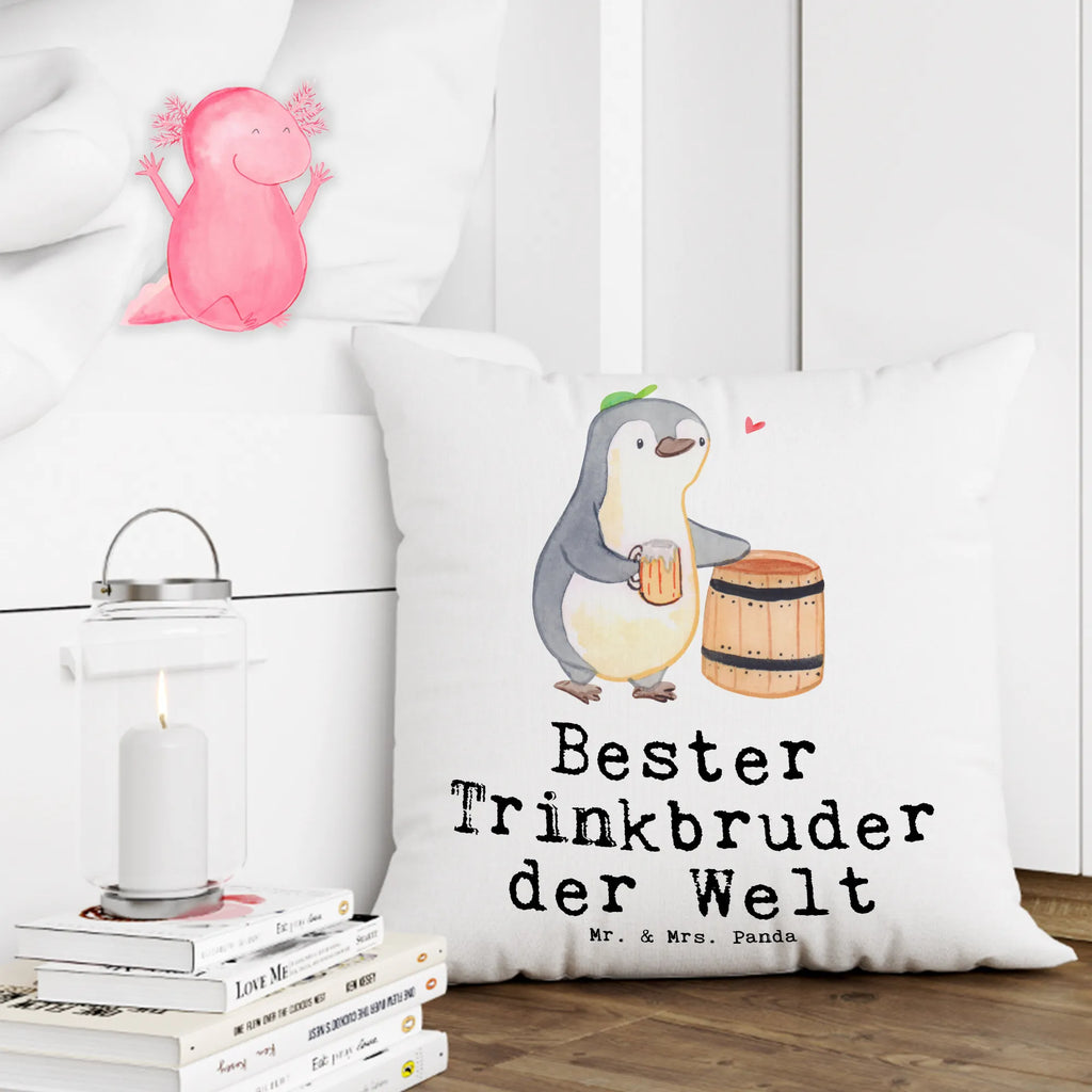 40x40 poduszka Pingwin Najlepszy kumpel do picia na świecie dla, Dziękuję, Prezent, Wręczyć, Urodziny, Prezent urodzinowy, Pomysł na prezent, Podziękować, Upominek, Sprawić radość, Tip na prezent