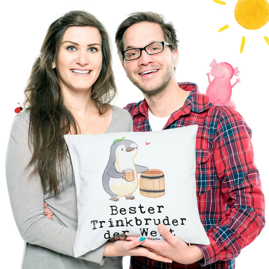 40x40 poduszka Pingwin Najlepszy kumpel do picia na świecie dla, Dziękuję, Prezent, Wręczyć, Urodziny, Prezent urodzinowy, Pomysł na prezent, Podziękować, Upominek, Sprawić radość, Tip na prezent