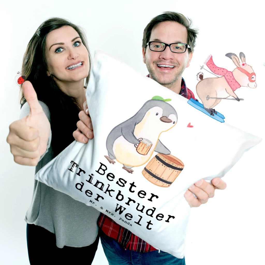 40x40 poduszka Pingwin Najlepszy kumpel do picia na świecie dla, Dziękuję, Prezent, Wręczyć, Urodziny, Prezent urodzinowy, Pomysł na prezent, Podziękować, Upominek, Sprawić radość, Tip na prezent